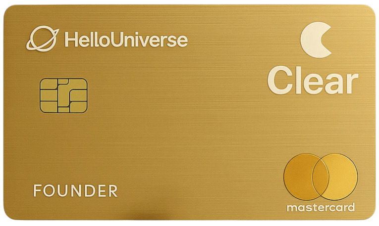 Clear Founder Gold Card